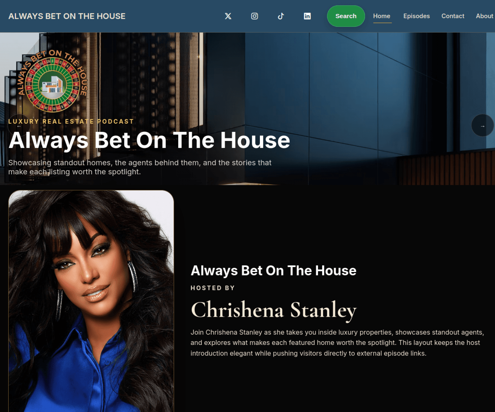 Always Bet On The House website homepage